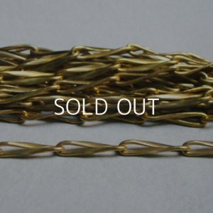 画像1: brass 23x5 twisted oval link chain
