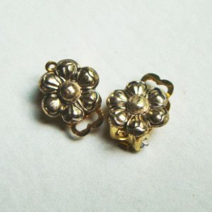 画像1: AGP 13mm flower earring base 