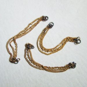 画像1: brass triple chain finding