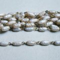 pearlized baroque oval beads link chain
