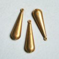 37x10 brass hollow drop charm