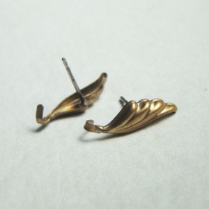 画像1: brass 5x17 plume pierce finding