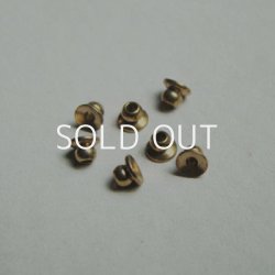 画像1: 4pcs brass 4mm beads cap