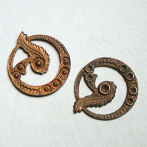 画像1: 32x36 Leaf Circle setting stamping