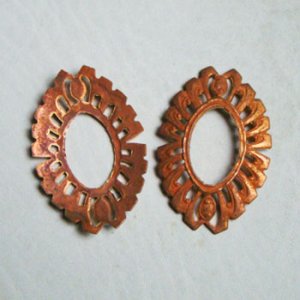画像1:  36x24 copper ornate frame stamping