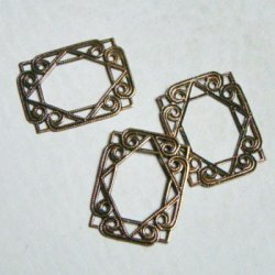 画像1: 26x20 OX brass Deco frame filigree 