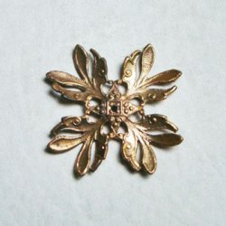 画像2: 25.5mm brass ornate leaf spray 