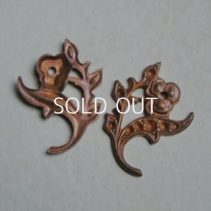 画像1: copper Pansy setting stamping