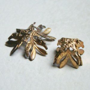 画像3: 25.5mm brass ornate leaf spray 