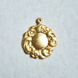 画像2: 21x18mm floral medallion charm