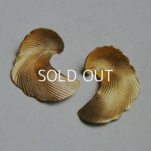 画像1: 34x26 brass curled leaf L&R set