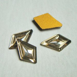 画像1: 19x11 "Smoked Topaz" Kite glass stone