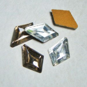 画像3: 19x11 "Smoked Topaz" Kite glass stone
