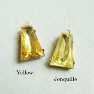 画像2: 18x13 "Yellow" Keystone glass stone