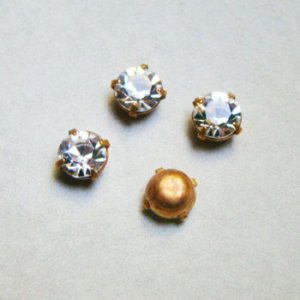 画像1: 2pcs SW 29SS "Crystal" preset stone