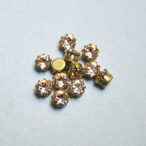画像2: 4pcs SW 24SS "Light Peach" preset stone