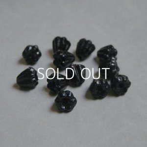 画像2: 4pcs 5.5mm Black tiny flower beads