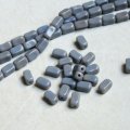 10pcs "Dove Gray" 6.8x3.8 rectangle beads