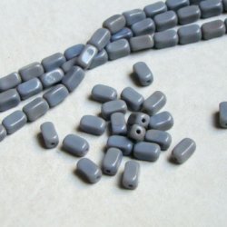 画像1: 10pcs "Dove Gray" 6.8x3.8 rectangle beads