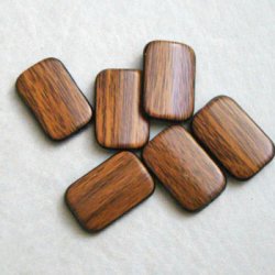 画像2: 2pcs 18x12 faux Wood lucite beads