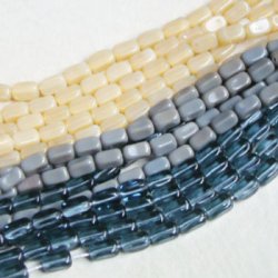 画像3: 10pcs "Dove Gray" 6.8x3.8 rectangle beads