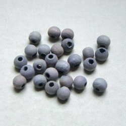画像1: 10pcs 5mm Gray wood beads