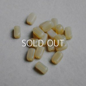 画像2: 10pcs "Beige Opal" 6.8x3.8 rectangle beads