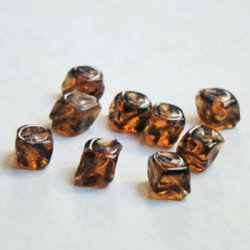 画像2: 10x7 pinched cube beads "Tortoise"
