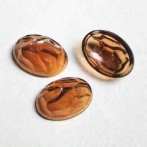 画像1: 25x18 OV "Smoked Topaz" carved hollow cabochon