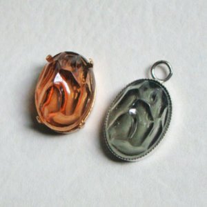 画像3: 25x18 OV "BKD" carved hollow cabochon