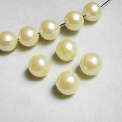 画像1: 2pcs 14.5mm "Cream" plastic pearl