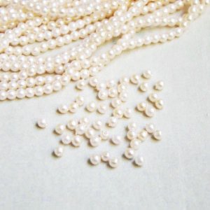 画像1: 100pcs 2.5mm "Cream" plastic pearl