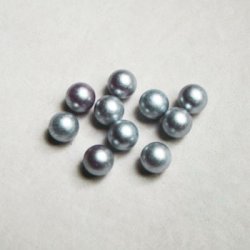 画像1: 6pcs 6mm "Light Gray" No-hole pearl