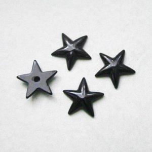 画像1: 17mm Black Onyx "Star" cabochon