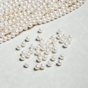 画像1: 100pcs 3mm "Off-White" plastic pearl
