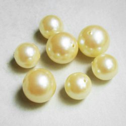 画像2: 2pcs 14.5mm "Cream" plastic pearl