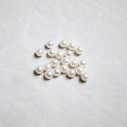 画像1: 10pcs 2.5mm "off-white" No-hole pearl