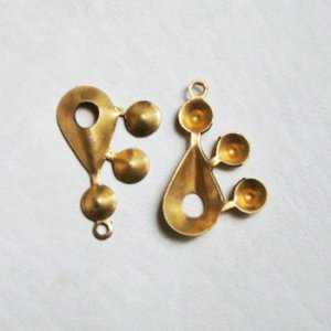 画像3: 1 pair 13x7.8 tear/ 20SS multi setting charm L&R