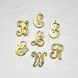 画像1: brass ornate "Alphabet" stamping