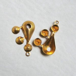 画像2: 1 pair 13x7.8 tear/ 20SS multi setting charm L&R