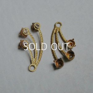 画像2: 25x17 brass textured setting charm L & R