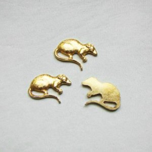 画像1: GP brass 15x10 Rat stamping