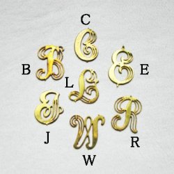 画像2: brass ornate "Alphabet" stamping