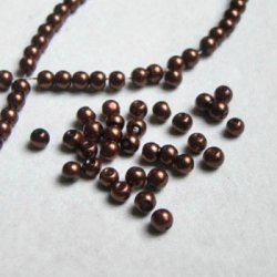 画像1: 10pcs 4mm brown glass pearl