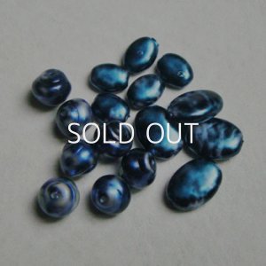 画像2: 4pcs 8x6 oval pearlized "Blue" 
