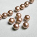 2pcs 10mm textured pearl "Beige" 