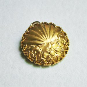画像2: 22.5mm Deco floral medallion