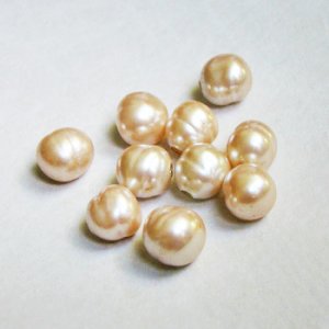 画像2: 2pcs 11~12mm 1/2 drilled baroque pearl