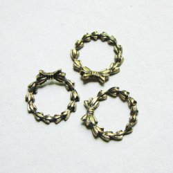 画像2: 2pcs AGP 11mm wreath stamping