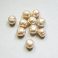 2pcs 11~12mm 1/2 drilled baroque pearl